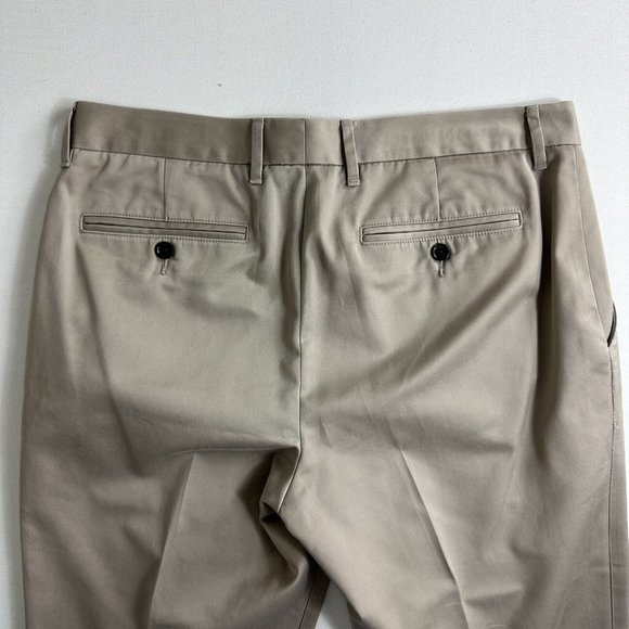 Bonobos Wednesday Pants Men's 33x32 Beige Flat Front Straight Leg Casual Chino - Picture 4 of 9